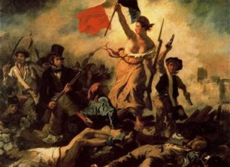 Liberalismo social frente a neoliberalismo La libertad guiando al pueblo de Eugène Delacroix