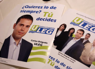 Entrevista a D. Carlos Delgado, Candidato a la Alcaldía de Leganés por ULEG Carteles de ULEG para la campaña electoral de las elecciones municipales del 27 de mayo de 2007