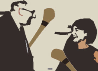 LA MINISTRA TEJERINA CON UN IRLANDÉS GRANDOTE