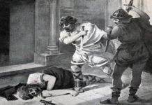El puñetazo El asesinato de Ataúlfo (Ramir Lorenzale, pintura)