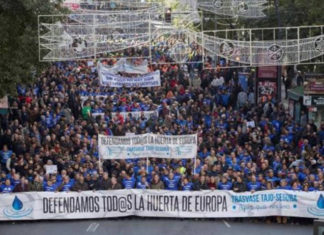 Algo más que agua Manifestación La Huerta de Europa