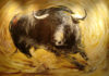 Mariano Cobo Un toro de la exposición "Capotes" de Mariano Cobo