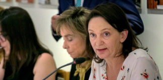 Carolina Bescansa, en el Club Siglo XXI. FOTO: EFE