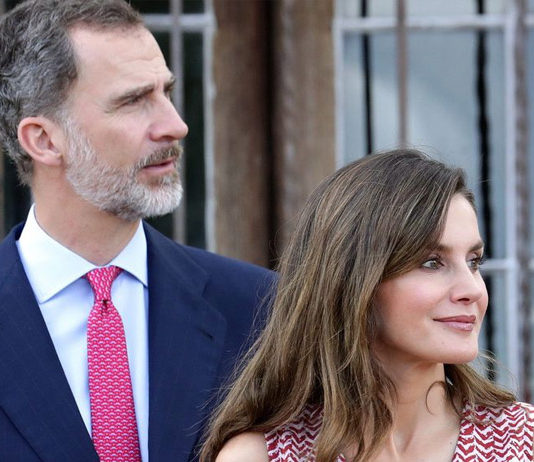 El Rey Felipe VI y la Reina Letizia, durante la visita realizada a la Misión de San José, en la ciudad tejana de San Antonio. EFE.