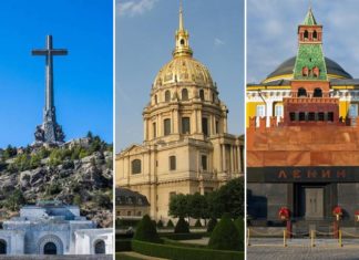 El Valle de los Caídos, la tumba de Napoleón y el mausoleo de Lenin Mausoleos de Franco, Napoleón y Lenin