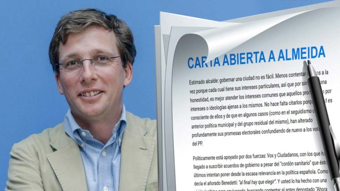Carta abierta a José Luis Martínez-Almeida Carta abierta a José Luis Martínez-Almeida
