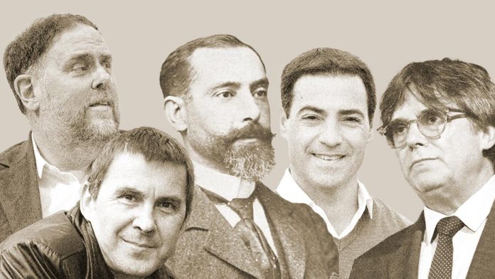 Nacionalistas Arana, Pradales, Otegui, Junqueras, Puigdemont y otros nacionalistas del montón