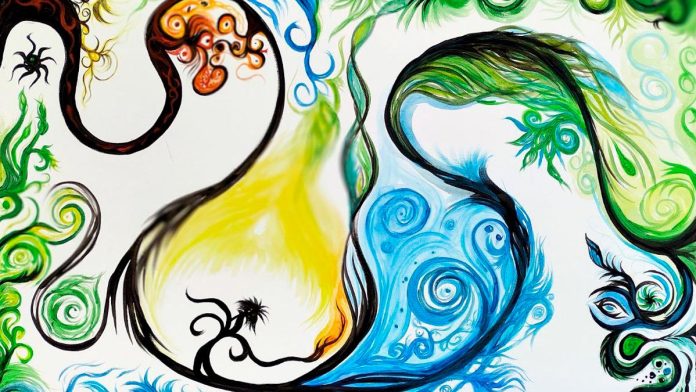 “Cueva onírica” (acrílico s/lienzo), obra de Susana Domínguez